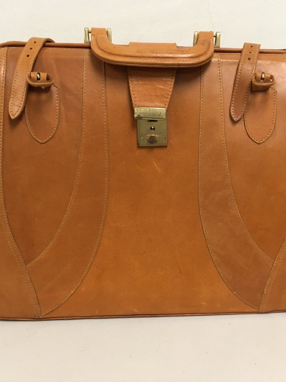 Tweeds belting leather briefcase doctors lawyer bag new Vintage